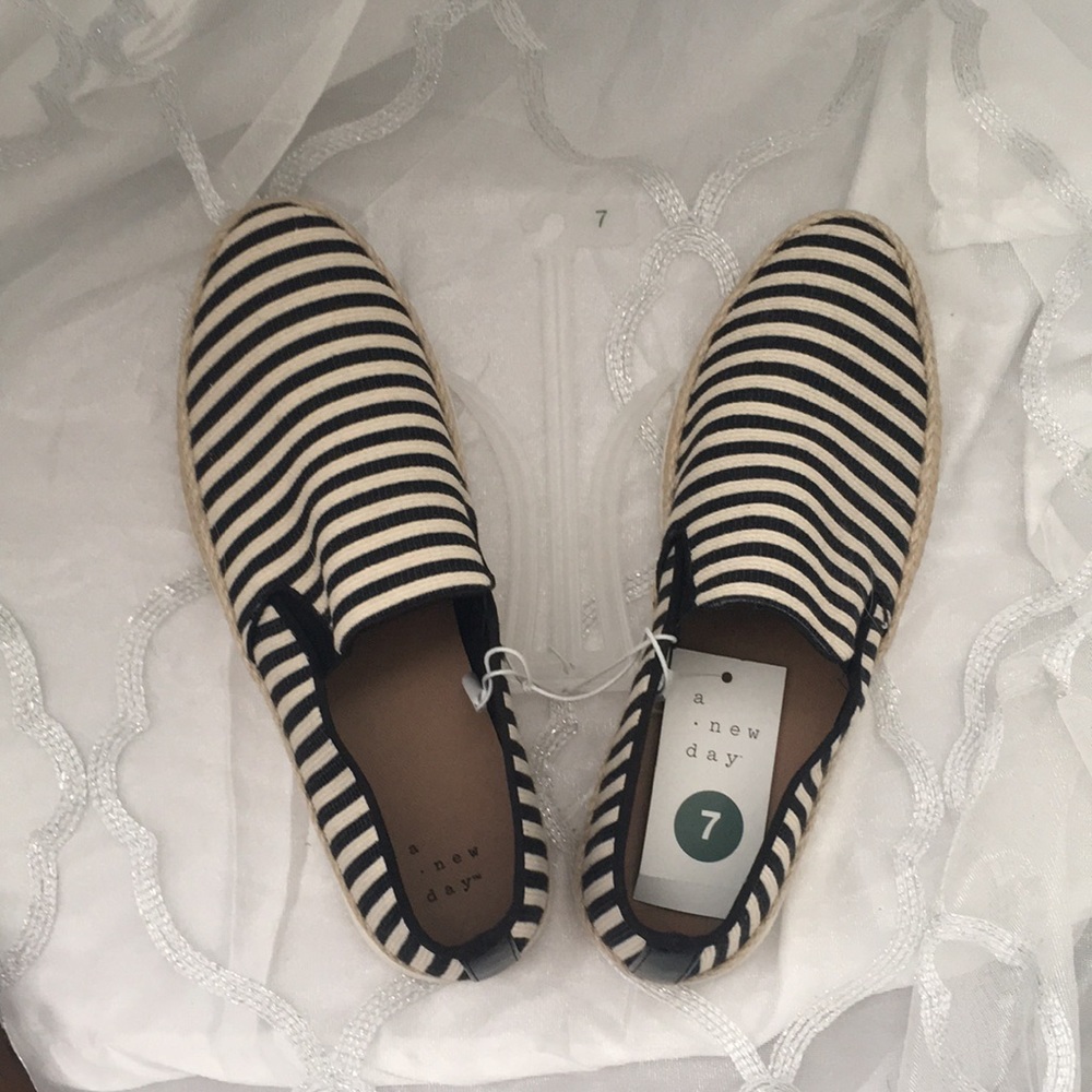 NWT A New Day slip on striped shoes